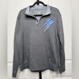 Champion Men’s Air Force Gray and Blue Quarter-Zip Pullover